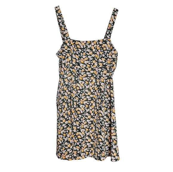 BCBGeneration Tie Back Babydoll Mini Dress in Floral Garden size Medium - Picture 2 of 9